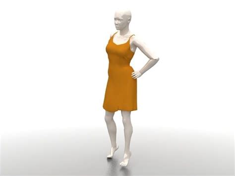 Fashion Store Female Dress Mannequin Free 3d Model Max Vray