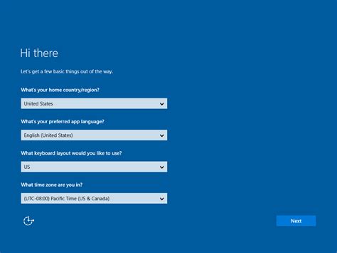 Windows 10 Set Up Screen Microsoft Community