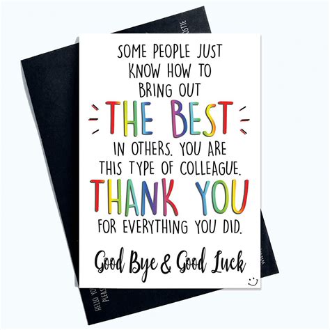 Goodbye Card Ideas Beautiful Thank You Card Leaving Job Fresh Thank You
