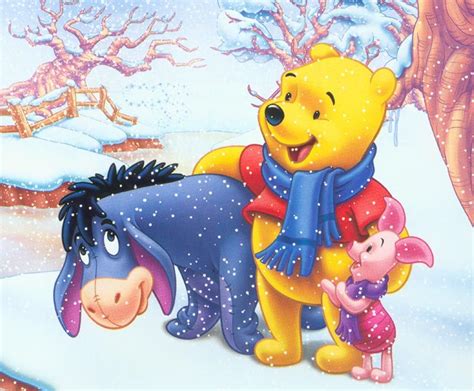 Merry Christmas Pooh Bear Winnie The Pooh Cartoon Piglet Winnie