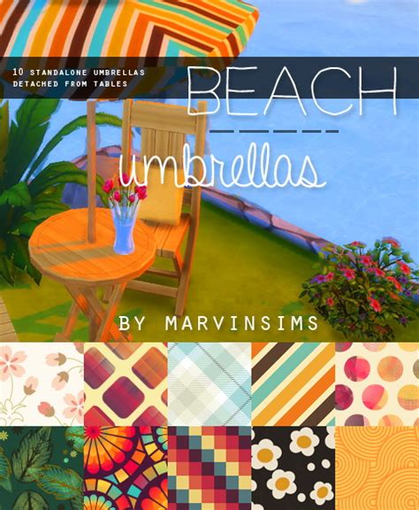 Beach Umbrellas At Marvin Sims Sims 4 Updates