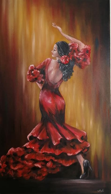 Flamenco Dancer Original Oil Painting Etsy