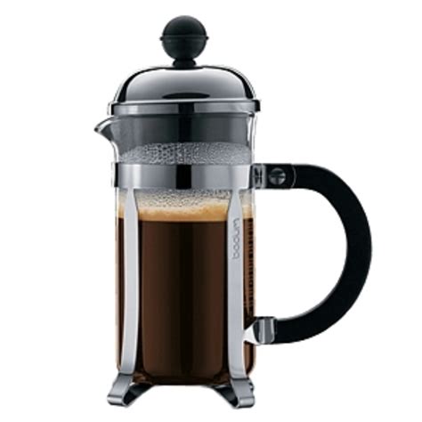 The french press (also called a coffee press, cafetière or coffee plunger) is a simple way to discover slow coffee (slow extraction method). Bodum Chambord 3 Cup French Press Reviews 2020