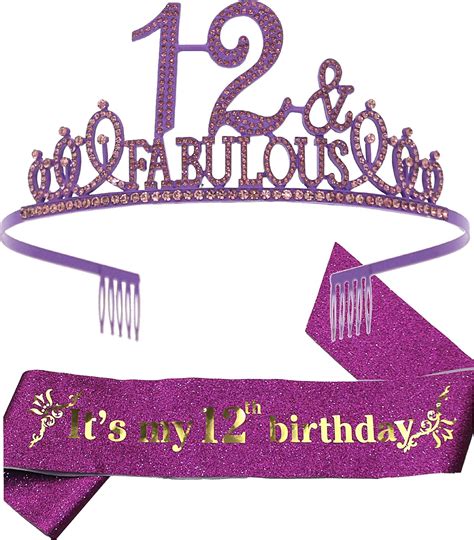 Buy Th Birthday Gifts For Girls Th Birthday Tiara And Sash Th Birthday Decorations For