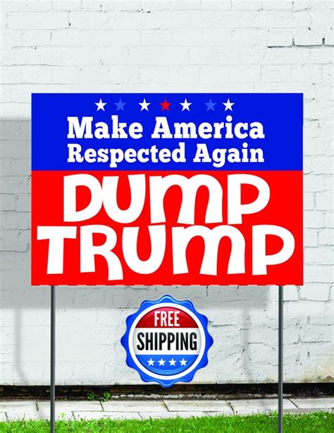 Dump Trump Yard Sign Etsy
