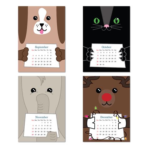 Animals Calendar 2020 Children Inspire Design