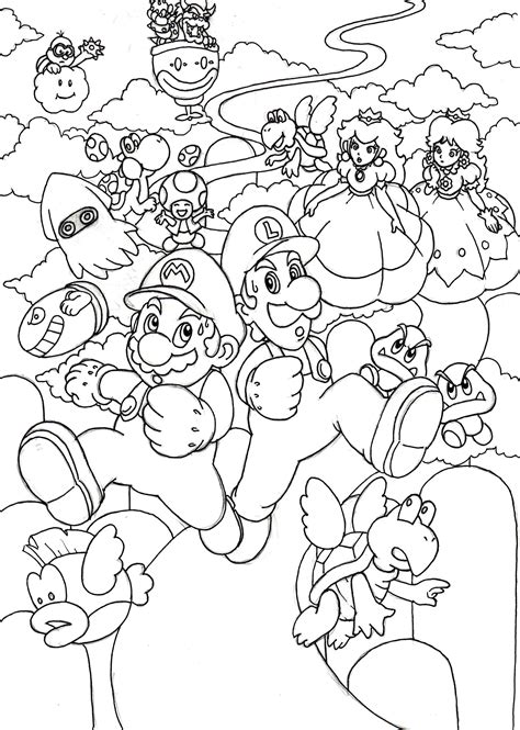 Super Mario 3d Land Coloring Pages Sketch Coloring Page