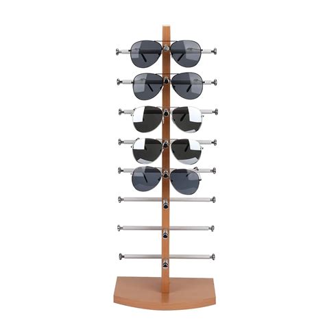 polmart tabletop solid wood eyewear display rack perfect for displaying glasses frames