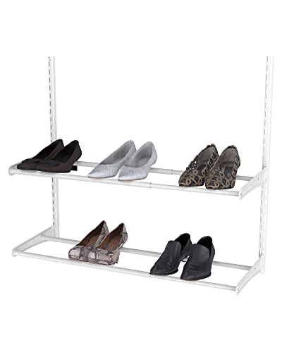 ClosetMaid ShelfTrack Expandable Shoe Rack X White