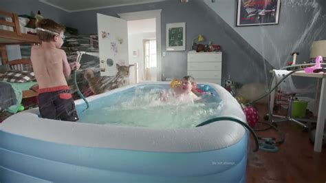 Geico The Gecko Finds A Pool Party Leak Ad Commercial On Tv