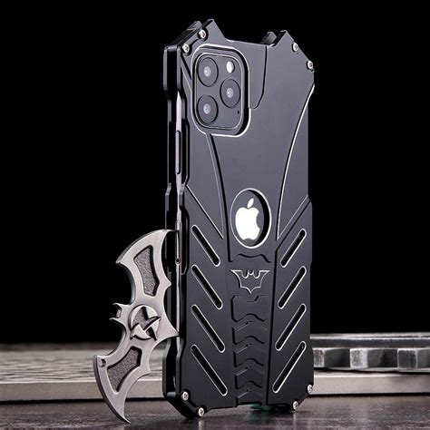 R Just Batman Shockproof Aluminum Shell Metal Case With Custom Stent