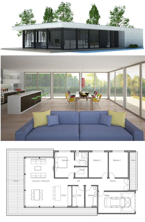 Home Plan Ch181 Minimalist House Design Modern House Plans House