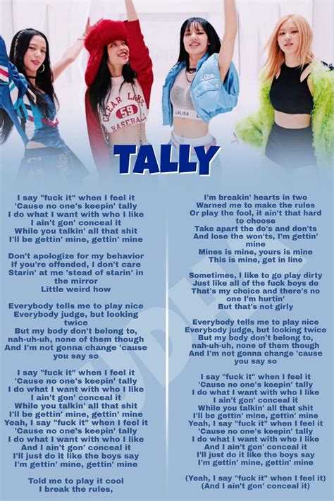 blackpink song lyrics tally 🖤💖 pink lyrics pink song lyrics korean song lyrics