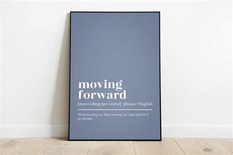 Moving Forward Definition Poster, Funny Definition Wall Art, Funny Definition Home Office Decor ...