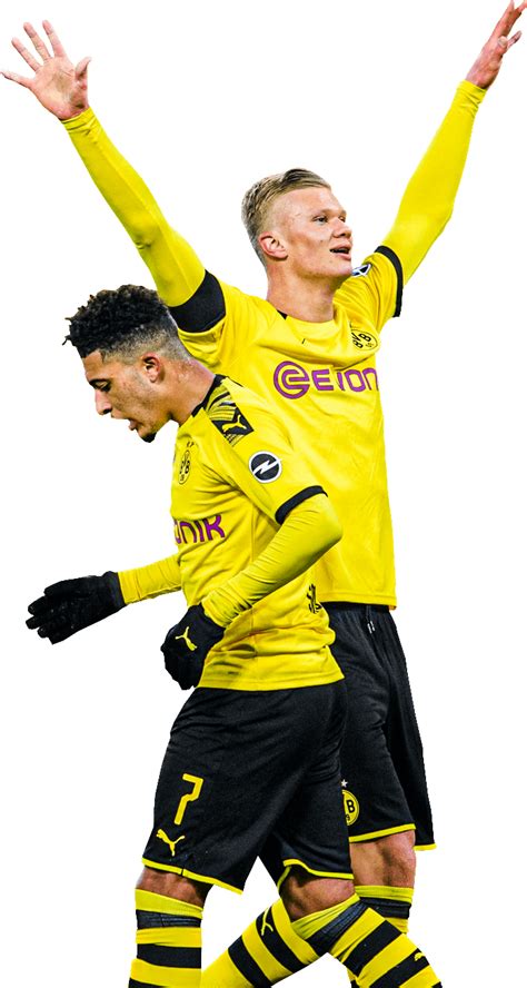 Create a visual style to engage and excite the goal audience to help promote the long form content. Jadon Sancho & Erling Braut Håland football render - 66430 ...