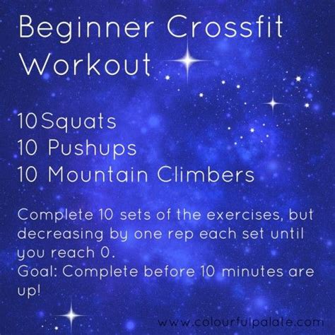 Beginners Crossfit Workout Crossfit Workouts For