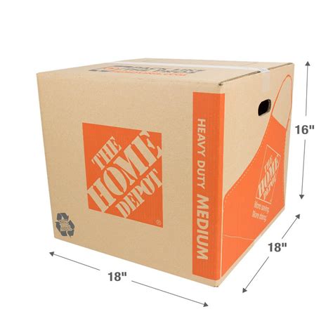 The Home Depot 18 In L X 18 In W X 16 In D Heavy Duty Medium Moving
