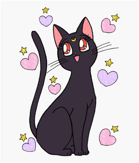 Sailor Chibi Moon Transparent Luna Sailor Moon Sticker HD Png Download Transparent Png