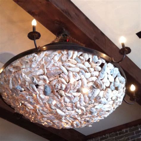 I Love This Oyster Shell Chandelier Shell Chandelier Seashell Crafts