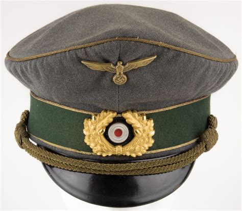 Ww2 Wwii German Wehrmacht Generals Officers Visor Cap Hat With Two