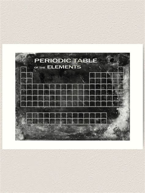 Chemical Splashed Periodic Table Art Print By Daniel Hagerman Redbubble