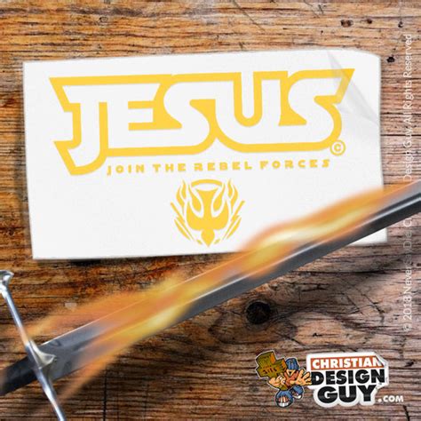 Jesus Join The Rebel Forces Christian Decal Car Sticker