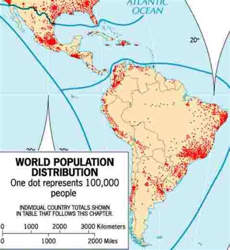 Latin American Population Distribution Latin American Latin America