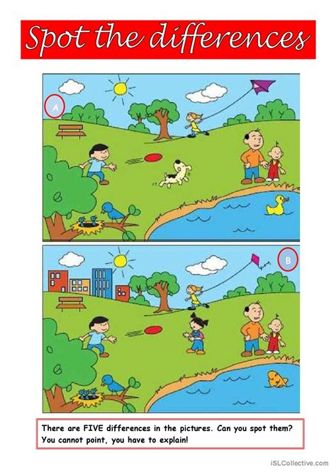 Spot The Differences English Esl Worksheets Pdf And Doc