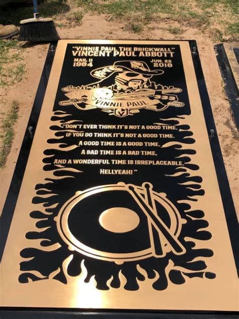 Vinnie Pauls Grave Marker Was Installed This Morning We Ask That You