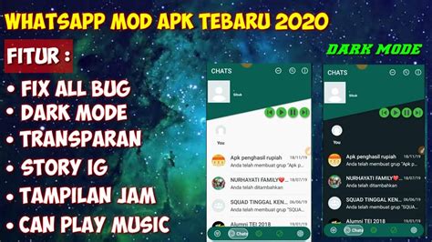 Best whatsapp mod apps apk for android. WhatsApp Mod Apk Terbaru 2020 Dark Mode, Transparent, Can Play music And More!!! - YouTube