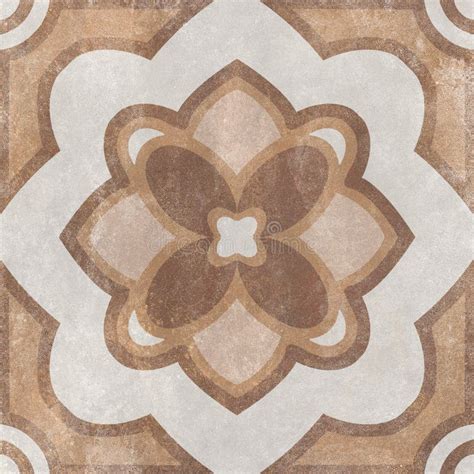 Geometric Pattern Flower Shape Mosaic Floor And Wall Marble Tile Stock