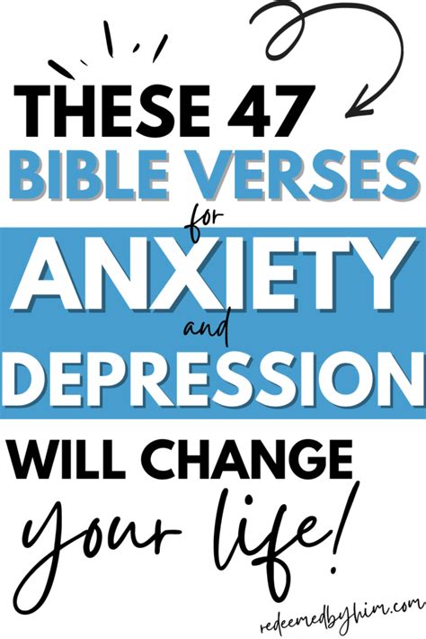 47 Best Bible Verses About Anxiety And Depression Kjv Redeemed By Him