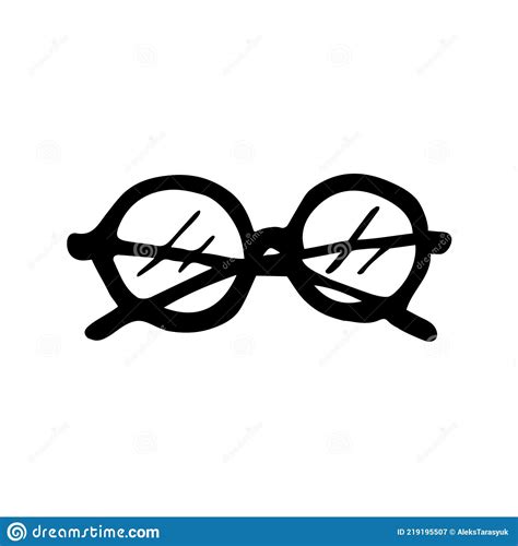eyeglasses doodle element hand drawn glasses simple vector sketch illustration isolated on a