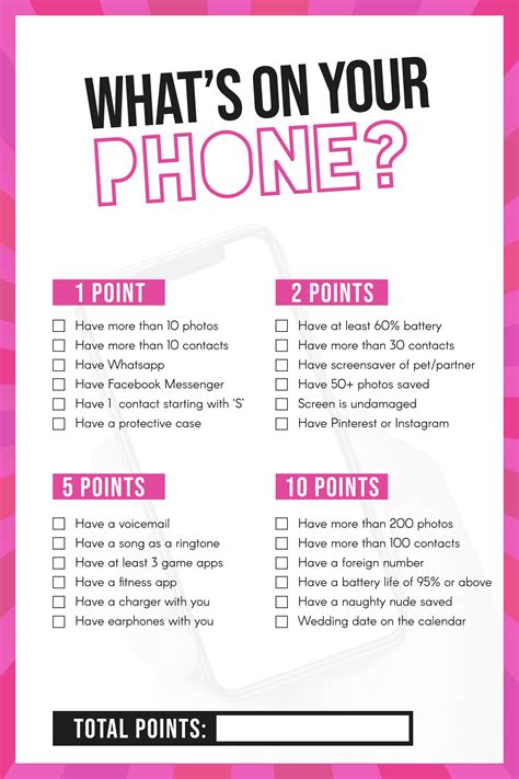 Whats On Your Phone Game Hen Party Games Hen Party Hen Party