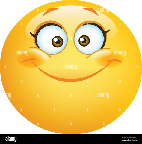 Happy Cute Female Emoticon Smiling Stock Vector Image Art Alamy The Best Porn Website