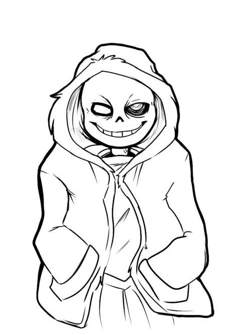 Sans Undertale Free Coloring Page Download Print Or Color Online For