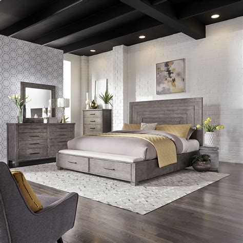 Room service 360° luxurious bedroom collection features all the contemporary furniture required to furnish and decorate the room with style, from. Liberty Furniture Modern Farmhouse 406-BR-QSBDMC Queen ...