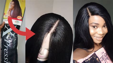 How To Make A Straight Crochet Wig Using X Pression Braid Extension