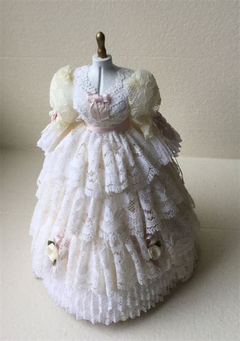 reserved for roberta dollhouse miniature gown on dress form by etsy miniature dress dress