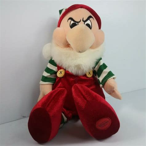 Disney Grumpy Elf Dwarf Christmas Plush For Sale Online