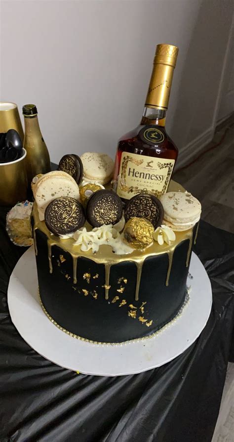 Hennessy Birthday Cake Birthday Cake For Him 25th Birthday Cakes