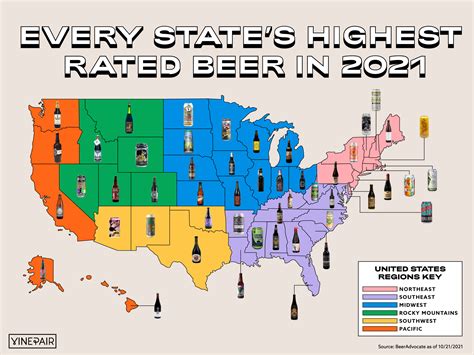 The Highest Rated Beer In Every State MAP Isaiah Rippin