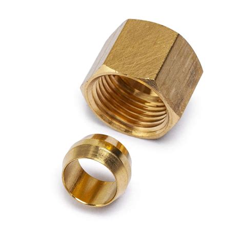 Ф516 Id Brass Olive Barrel Compression Sleeve Ferrule Ring Npt Soft