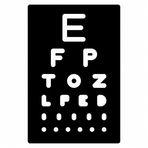 Vision Chart Snellen Eye Eyesight Test Medical Icon Download On