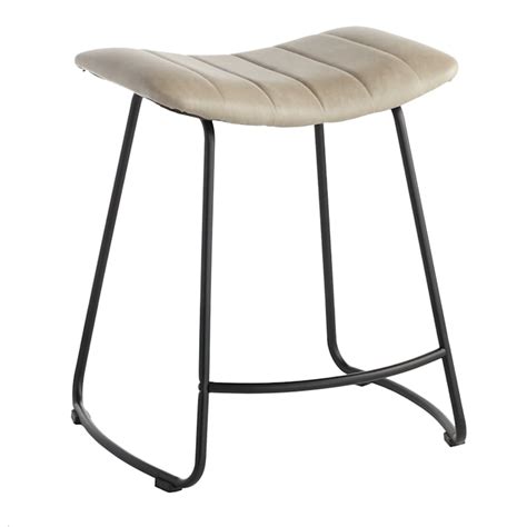 Crosby St Jude Grey Backless Counter Stool 24