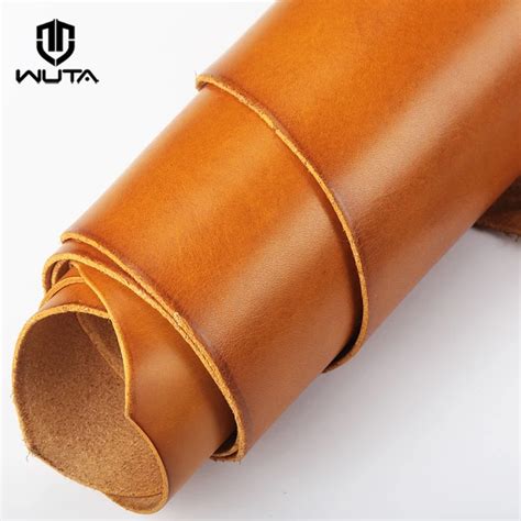 Wuta Waxed Veg Tanned Leather Handmade Diy First Layer Leather Piece