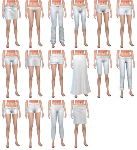 Missparaply Pure White Bottoms Sims 4 Female Remysims4dayz