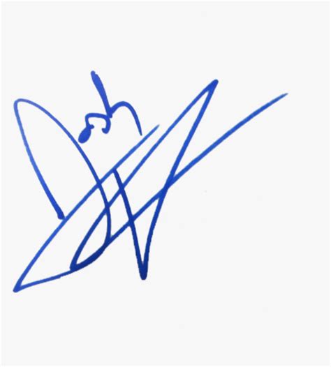 Signature Png Blue Ink Transparent Png Kindpng