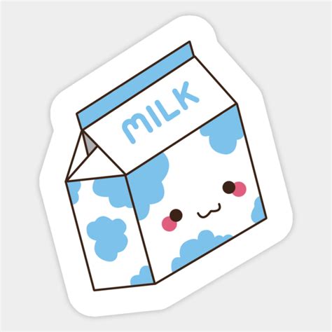 Cute Milk Box Milk Sticker Teepublic