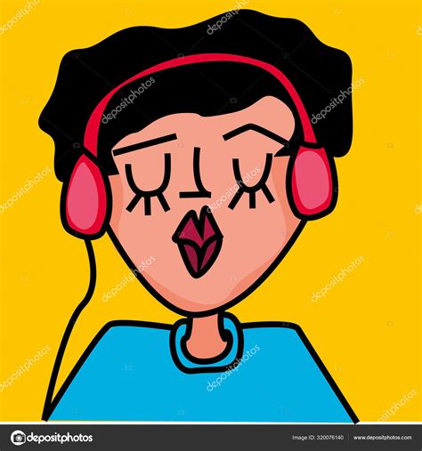 Illustration Girl Listening Music ⬇ Vector Image By © Imartin Vector